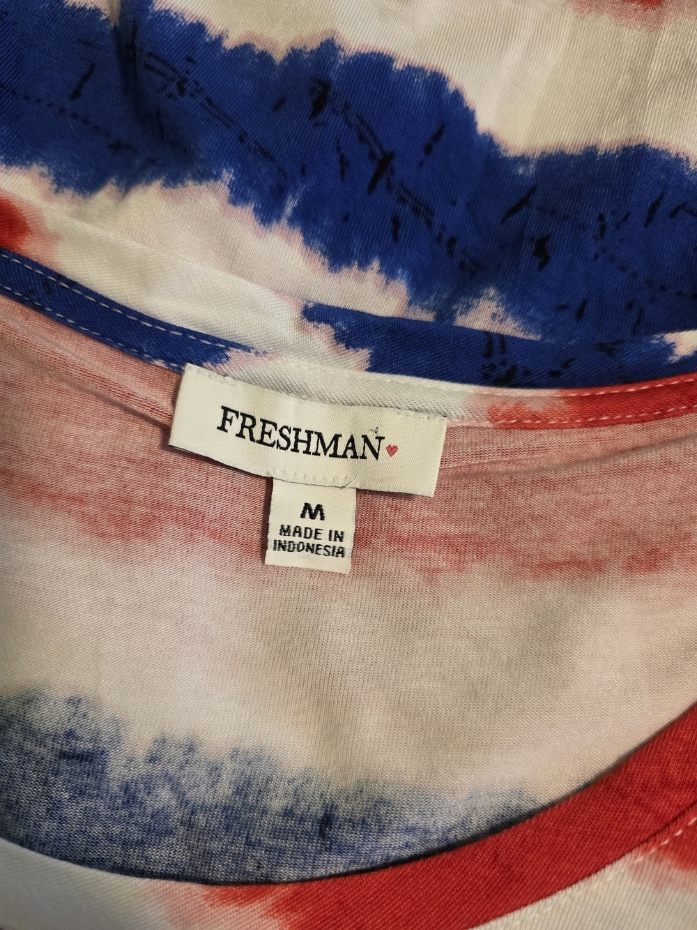Freshman Red, White & Blue Striped Knit Dress, Size Medium, Stretch, Festive - Picture 7 of 11